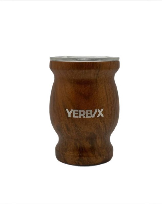 Калабас, металл, древесный, 250 мл