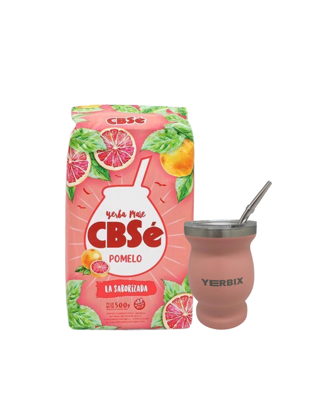 Набор с CBSe - Pomelo / Grapefruit, 500 гр. бомбильей и розовым калабасом
