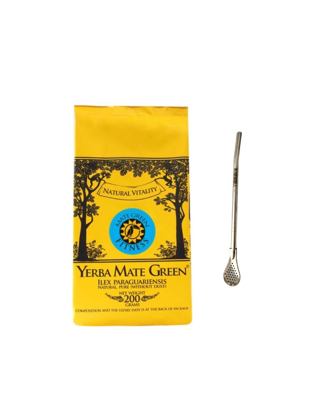 Набор с Mate Green FITNESS, 200 гр с ербикс бомбильей