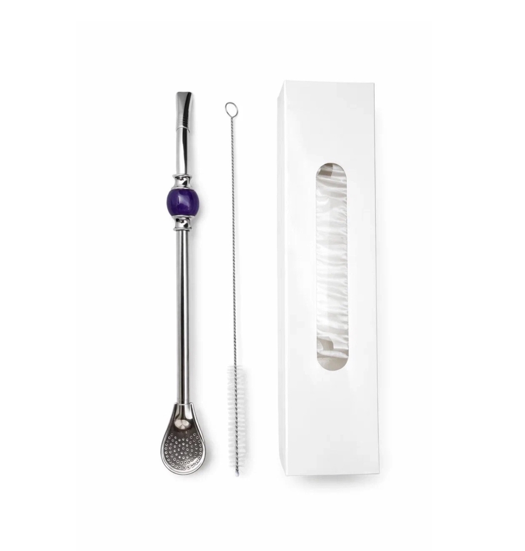 20cm Stone Bombilla Purple + Brush