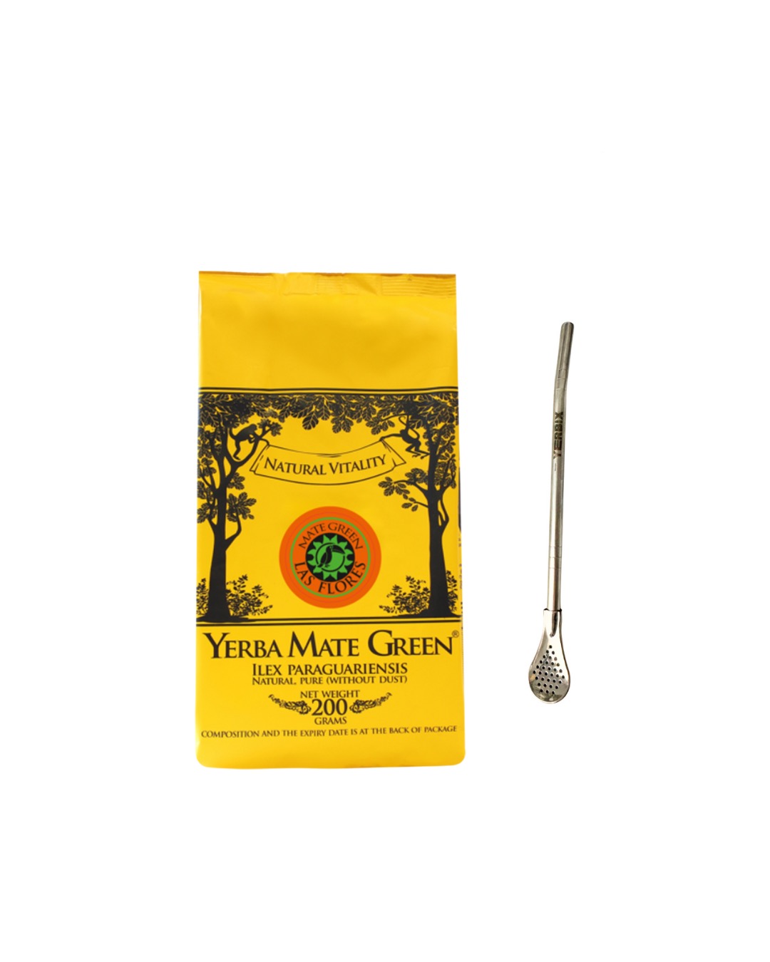 Набор с Mate Green LAS FLORES, 200 гр бомбильей